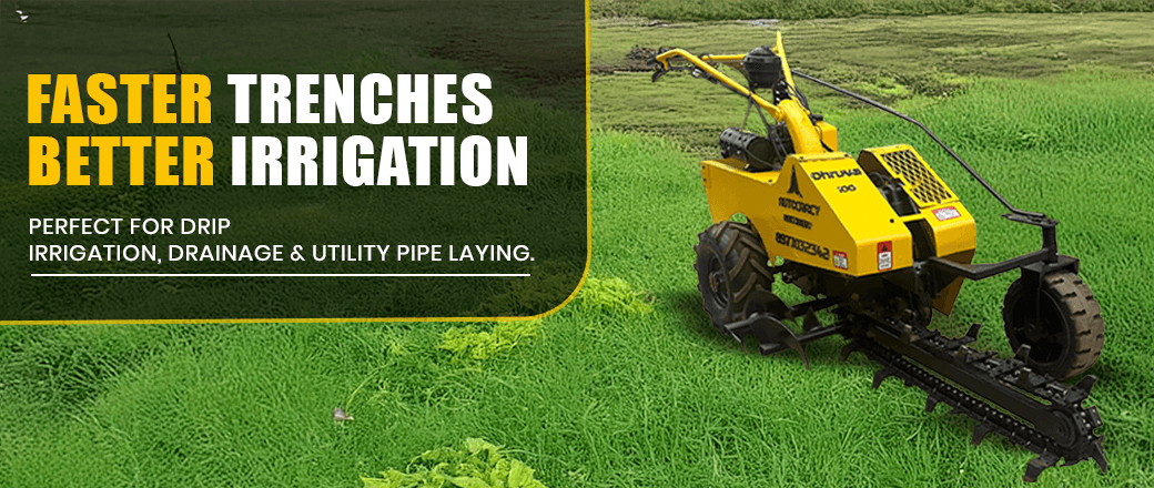 Autocracy Machinery agricultural trenching equipment for irrigation and crop handling